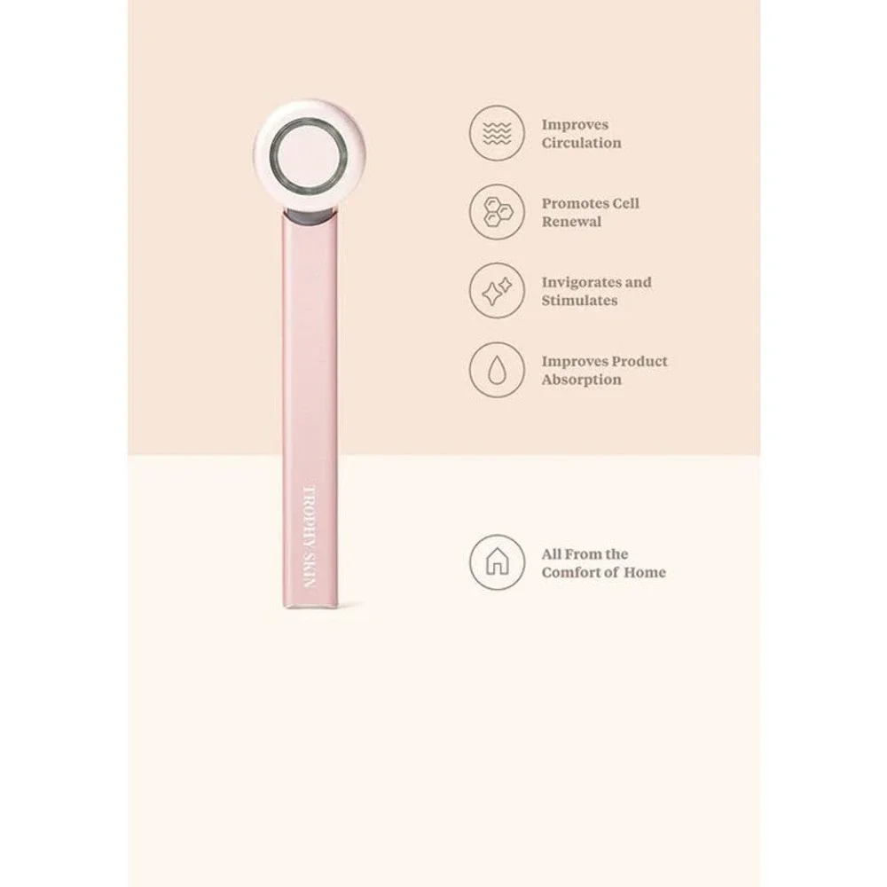 NEW Trophy Skin BrightenMD 4-In-1 Portable Microcurrent Facial Device Redlight